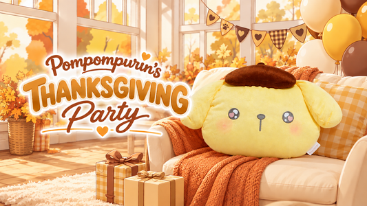 Pompompurin cushion on a couch